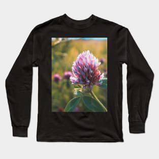 Petals in Sunlight Capture Red Clover's Elegance V2 Long Sleeve T-Shirt